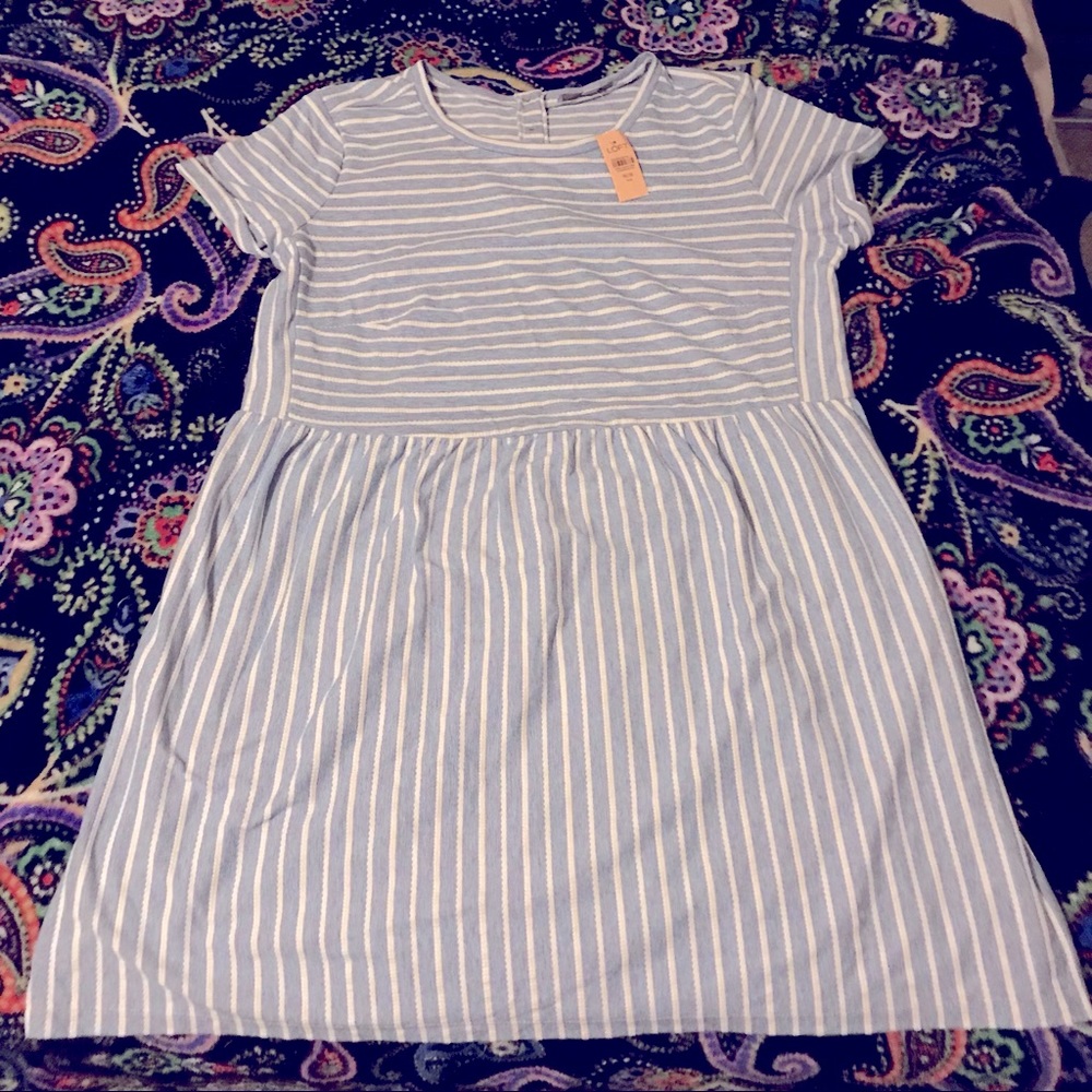 NWT Loft Striped Pocket Swing Dress Size 16/18